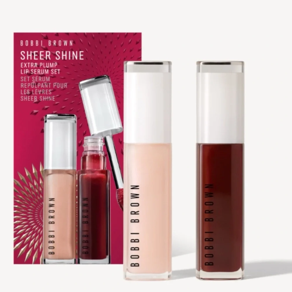 NEW✅Bobbi Brown Sheer Shine Extra Plump Lip Serum Set